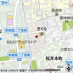愛知県小牧市桜井周辺の地図