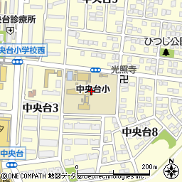 愛知県春日井市中央台8丁目3周辺の地図