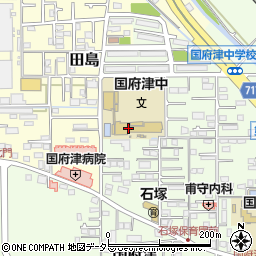 小田原市立国府津中学校周辺の地図