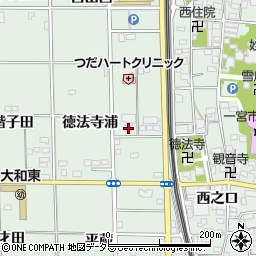 愛知県一宮市大和町妙興寺徳法寺浦23周辺の地図