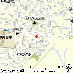 愛知県春日井市中央台8丁目9周辺の地図