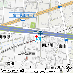 愛知県一宮市萩原町萩原大日3周辺の地図