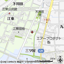 愛知県一宮市東加賀野井江東166周辺の地図