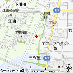 愛知県一宮市東加賀野井江東166周辺の地図