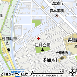 愛知県一宮市丹陽町多加木江畔周辺の地図
