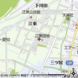 愛知県一宮市東加賀野井江東883周辺の地図