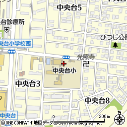 愛知県春日井市中央台周辺の地図