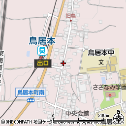 中山道 鳥居本宿周辺の地図
