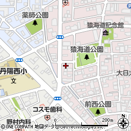 愛知県一宮市丹陽町猿海道（七反田）周辺の地図