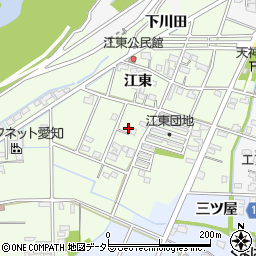 愛知県一宮市東加賀野井江東22周辺の地図