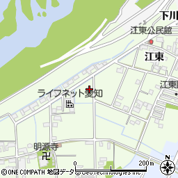 愛知県一宮市東加賀野井江東3周辺の地図