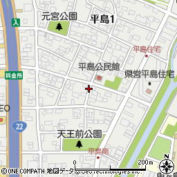愛知県一宮市平島周辺の地図