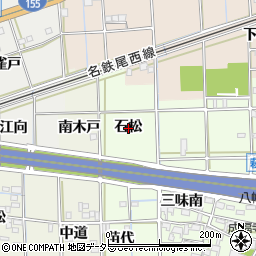 愛知県一宮市萩原町林野石松周辺の地図