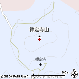 禅定寺山周辺の地図