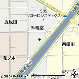 愛知県一宮市千秋町小山外輪堂18周辺の地図
