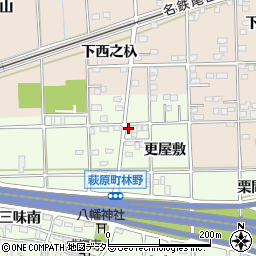 愛知県一宮市萩原町林野更屋敷36周辺の地図