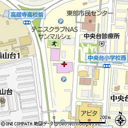 愛知県春日井市中央台2丁目1周辺の地図