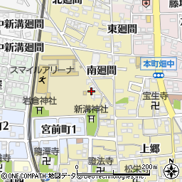 愛知県岩倉市本町南新溝廻間1周辺の地図