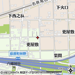 愛知県一宮市萩原町林野更屋敷13周辺の地図