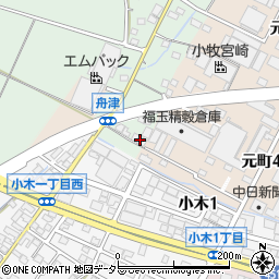 愛知県小牧市舟津638周辺の地図