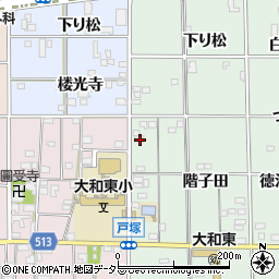 愛知県一宮市大和町妙興寺階子田80周辺の地図