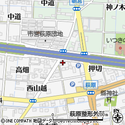 愛知県一宮市萩原町萩原山越22周辺の地図