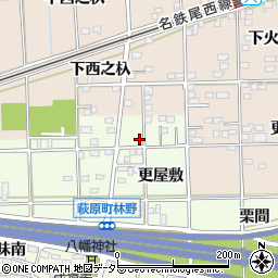 愛知県一宮市萩原町林野更屋敷6周辺の地図
