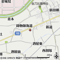 愛知県一宮市丹陽町重吉鋳物師海道周辺の地図