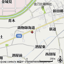愛知県一宮市丹陽町重吉（鋳物師海道）周辺の地図