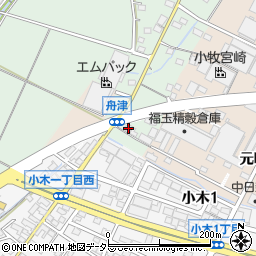 愛知県小牧市舟津641周辺の地図