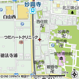 愛知県一宮市大和町妙興寺耕雲西周辺の地図