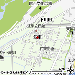 愛知県一宮市東加賀野井江東周辺の地図