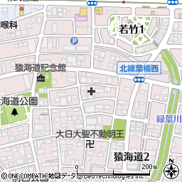 愛知県一宮市丹陽町猿海道周辺の地図
