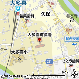 千葉県大多喜町（夷隅郡）周辺の地図