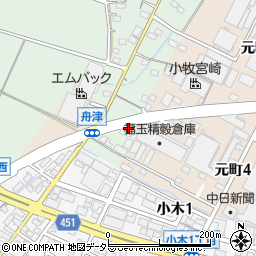 愛知県小牧市舟津635周辺の地図