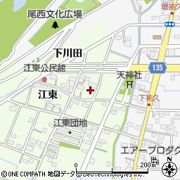 愛知県一宮市東加賀野井江東107周辺の地図
