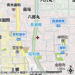 愛知県岩倉市東町東市場屋敷203周辺の地図