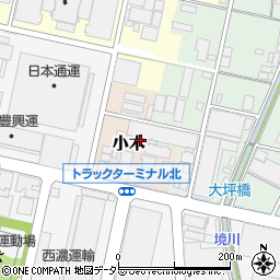 愛知県小牧市小木周辺の地図