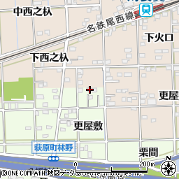 愛知県一宮市萩原町林野更屋敷11周辺の地図