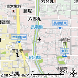 愛知県岩倉市東町東市場屋敷205周辺の地図
