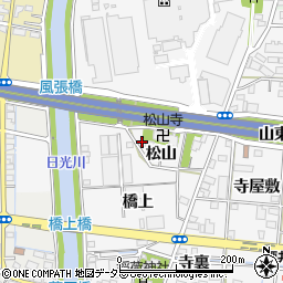 愛知県一宮市萩原町萩原松山1周辺の地図