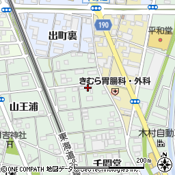 愛知県一宮市大和町妙興寺出町前周辺の地図