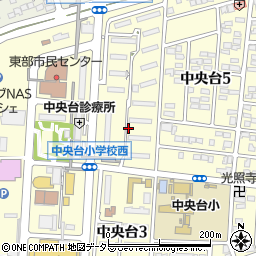 愛知県春日井市中央台4丁目周辺の地図
