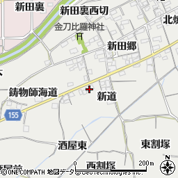 愛知県一宮市丹陽町重吉新道周辺の地図