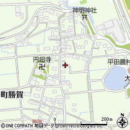 岐阜県海津市平田町勝賀1353周辺の地図