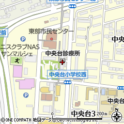 中央台団地周辺の地図