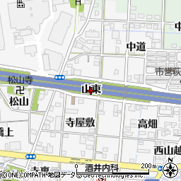 愛知県一宮市萩原町萩原（山東）周辺の地図