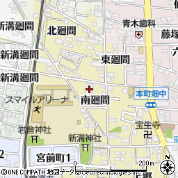 愛知県岩倉市本町（南廻間）周辺の地図