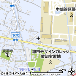 愛知県小牧市下末1470周辺の地図