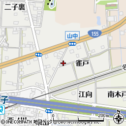 愛知県一宮市萩原町富田方雀戸37周辺の地図